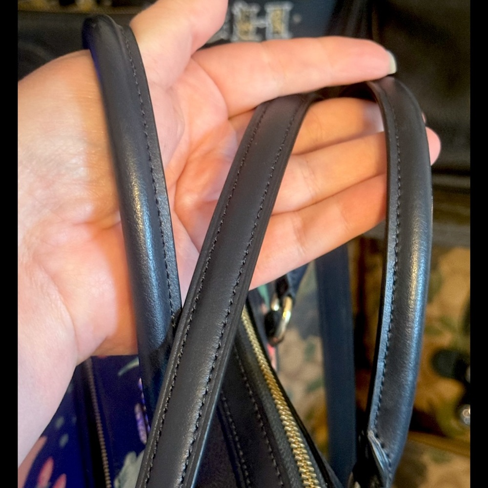 Coach Rowan Satchel Dreamy Land Floral Midnight Multi & Matching Wristlet EUC π - Picture 10 of 13